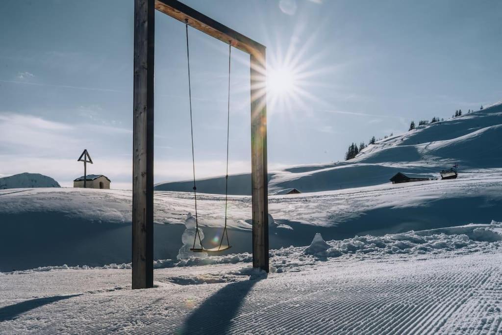 Sonniges Bergblick-Appartement Damuels Eksteriør bilde